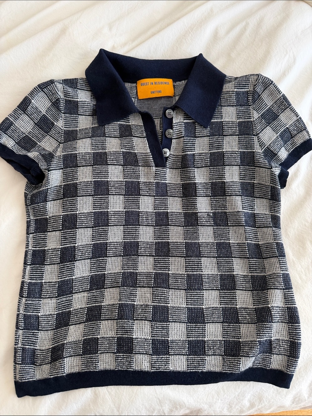 Guest in Residence Silk Linen Polo XS